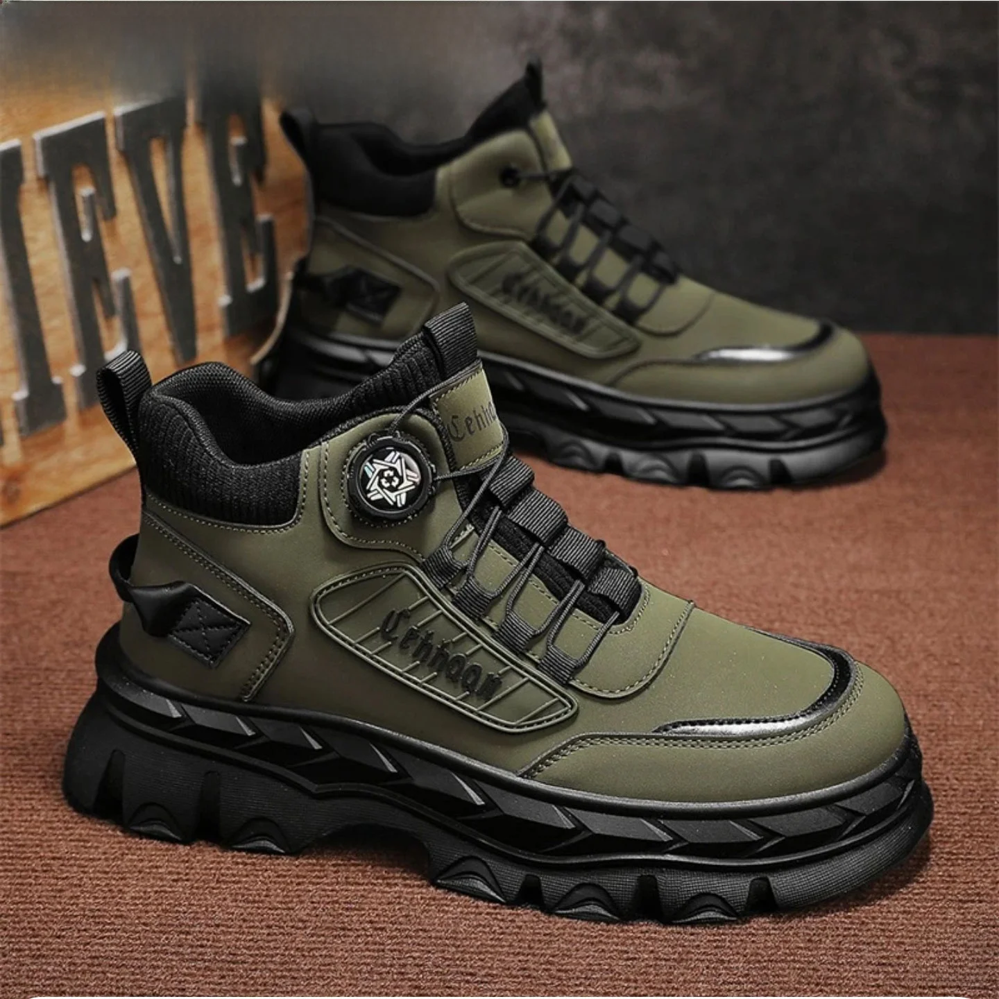 Trendy Men's Boots Thick Bottom Casual Work Shoes Short Tube Leather Upper round Toe mid Heel PVC Outsole Leather
Trendy Men's Boots Thick Bottom Casual Work Shoes Short Tube Leather Upper round Toe mid Heel PVC Outsole Leather