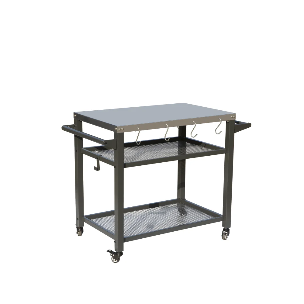 3-Shelf Outdoor Grill Table, Grill Cart with Wheels, Outdoor Pizza Oven and Food Prep Table, Blackstone Table with Stainless
3-Shelf Outdoor Grill Table, Grill Cart with Wheels, Outdoor Pizza Oven and Food Prep Table, Blackstone Table with Stainless