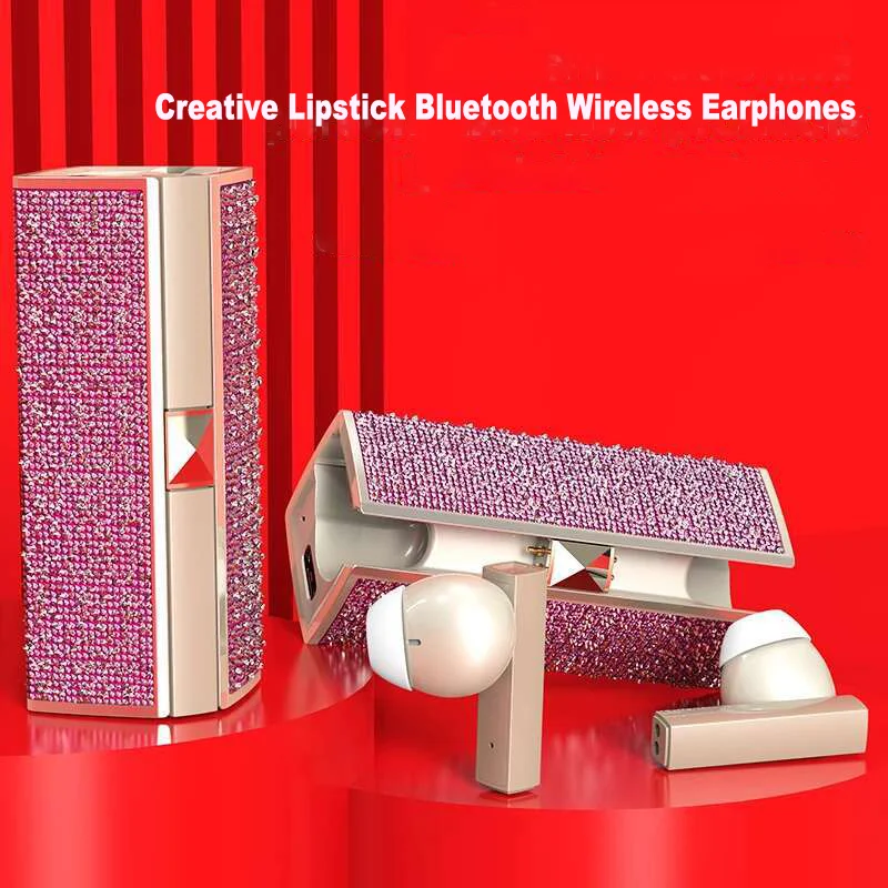 Diamond Lipstick Bluetooth 5.4 Wireless Earphones Rechargeable IPX5 Waterproof Noise cancelling Earphones Valentine's Day Gift
Diamond Lipstick Bluetooth 5.4 Wireless Earphones Rechargeable IPX5 Waterproof Noise cancelling Earphones Valentine's Day Gift