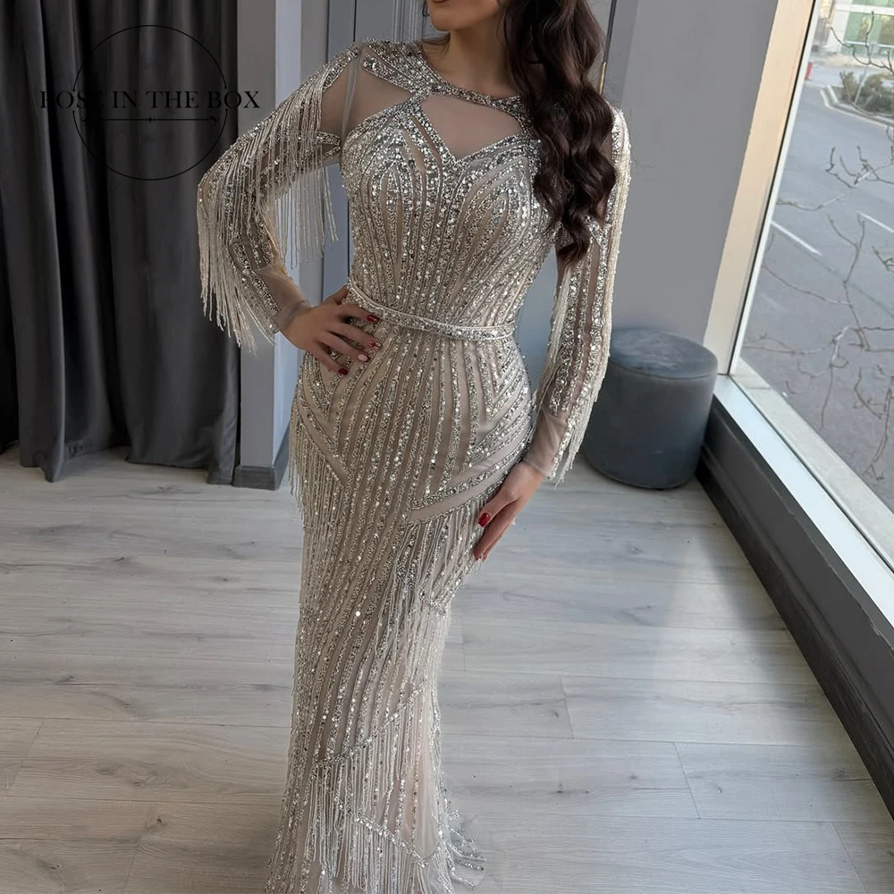 2025 Dubai Luxury Evening Dresses Long Sleeves Heavy Beaded Mermaid Formal Occasion Gowns For Wedding Party Women Customized
2025 Dubai Luxury Evening Dresses Long Sleeves Heavy Beaded Mermaid Formal Occasion Gowns For Wedding Party Women Customized