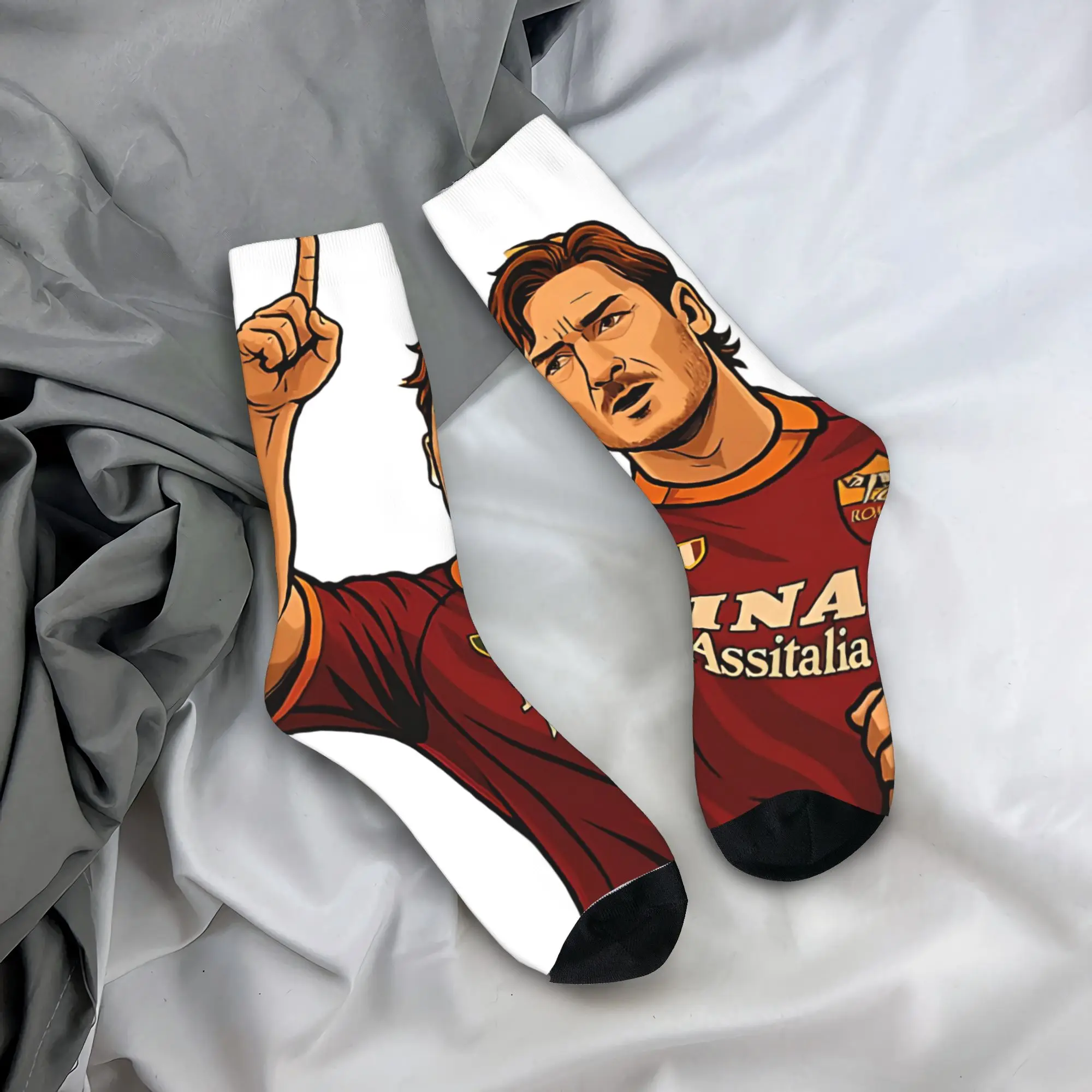 Hip Hop Retro Francesco Totti leggenda As Roma capitano Serie A Crazy Men's compression Socks Unisex StreetStyle Pattern Printed
Hip Hop Retro Francesco Totti leggenda As Roma capitano Serie A Crazy Men's compression Socks Unisex StreetStyle Pattern Printed