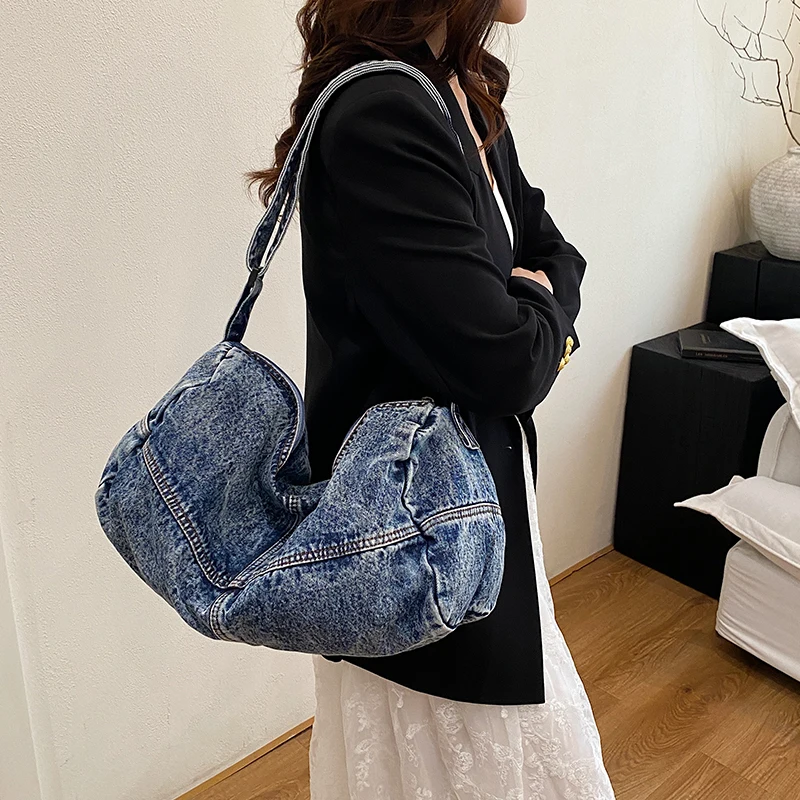 Denim Women's Bag New Jeans Messenger Bag Y2K Canvas Shoulder Bag Vintage Eco Bag Korean Shopper Patchwork Handbag School Pocket
Denim Women's Bag New Jeans Messenger Bag Y2K Canvas Shoulder Bag Vintage Eco Bag Korean Shopper Patchwork Handbag School Pocket