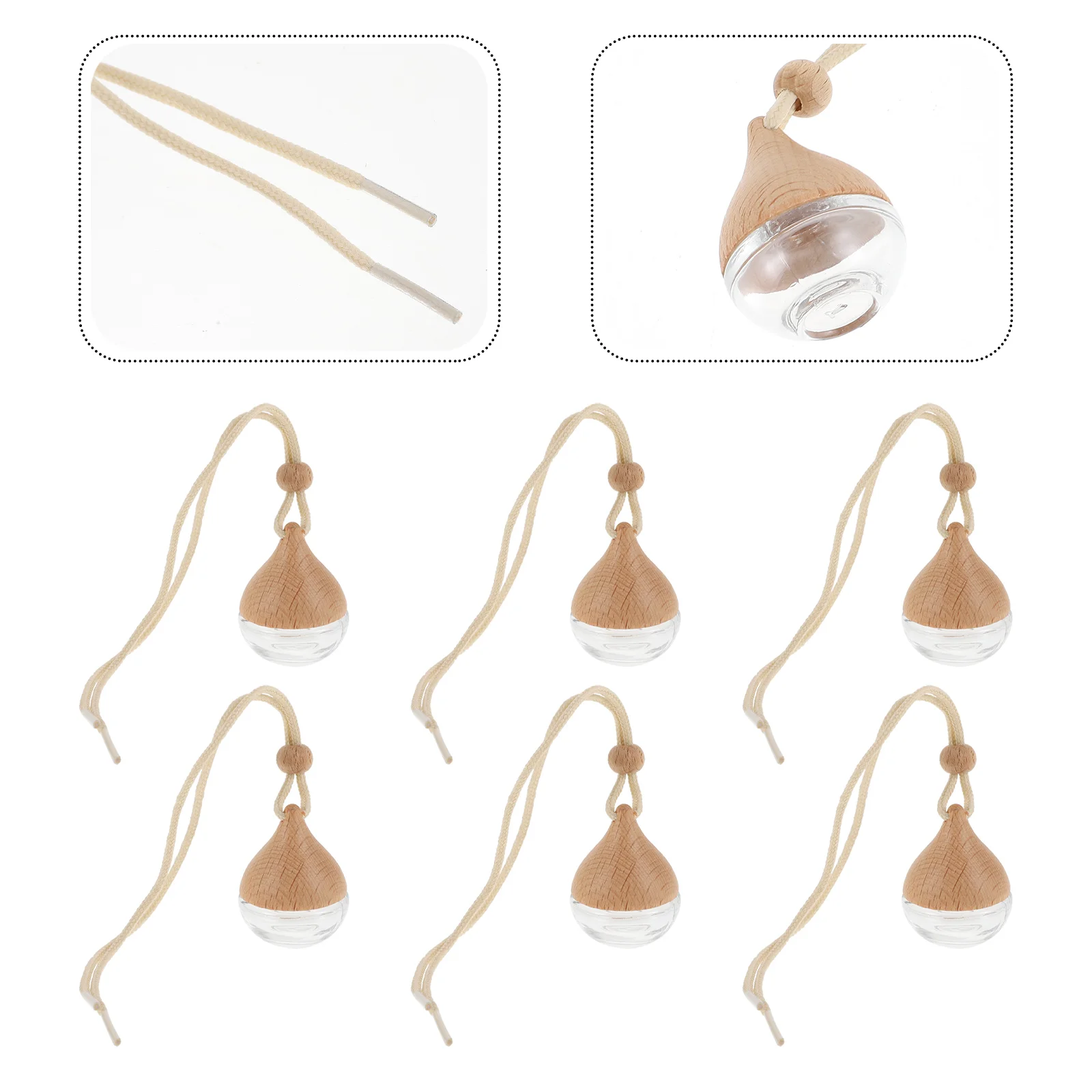 6 Pcs Aromatherapy Bottles Hanging Ornaments Car Fragrance Diffuser Essential Oil Decoration Perfumes Men's Filling Glass
6 Pcs Aromatherapy Bottles Hanging Ornaments Car Fragrance Diffuser Essential Oil Decoration Perfumes Men's Filling Glass