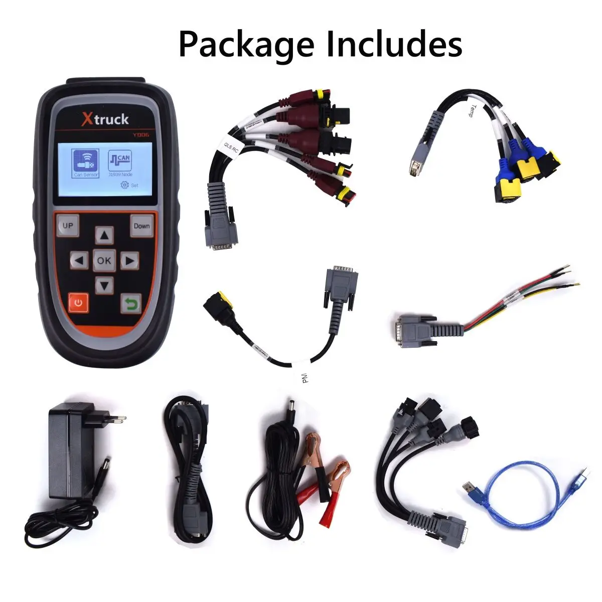 Xtruck Y006 EURO6 Sensor Tester for Urea Quality Liquid Level/PM/Exhaust Temperature Nitrogen and Oxygen NOx Auto Detection
Xtruck Y006 EURO6 Sensor Tester for Urea Quality Liquid Level/PM/Exhaust Temperature Nitrogen and Oxygen NOx Auto Detection