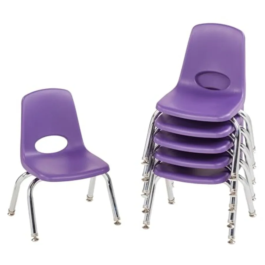 FDP 10" School Stack Chair, Stacking Student Seat with Chromed Steel Legs and Nylon For In-Home Learning or Classroom - 6-Pack,
FDP 10" School Stack Chair, Stacking Student Seat with Chromed Steel Legs and Nylon For In-Home Learning or Classroom - 6-Pack,