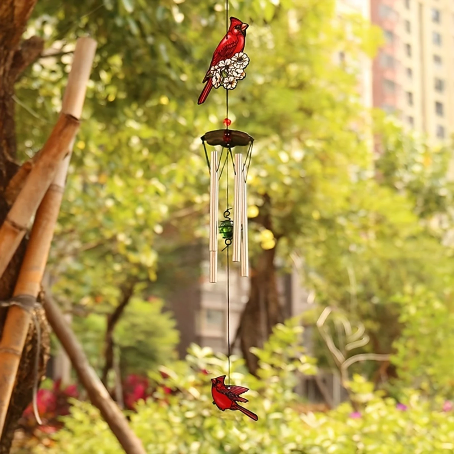 Cardinal Wind Chimes Hanging | Sympathy Grief Souvenir | DIY Wind Chimes Sun Catchers | Garden Ornaments | Natural Relax
Cardinal Wind Chimes Hanging | Sympathy Grief Souvenir | DIY Wind Chimes Sun Catchers | Garden Ornaments | Natural Relax