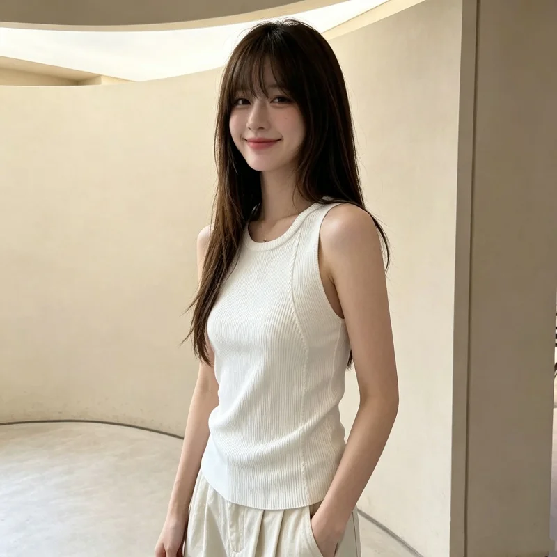 Thenewthreadedslim-fitting and thin knitted can be worn alone with a sleeveless vest inside. Women's high-end exquisite chic top
Thenewthreadedslim-fitting and thin knitted can be worn alone with a sleeveless vest inside. Women's high-end exquisite chic top