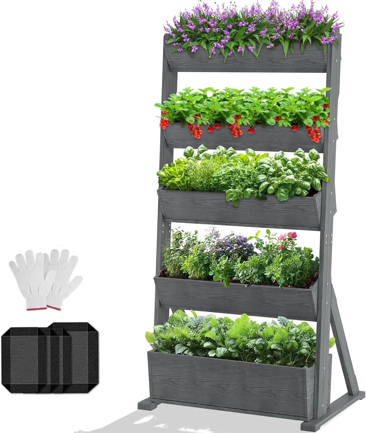 DoCred Vertical Wooden Raised Garden Bed, 5 Tier Garden Planters Freestanding Wood Plant Stand Flower Rack Wooden Planter Box fo
DoCred Vertical Wooden Raised Garden Bed, 5 Tier Garden Planters Freestanding Wood Plant Stand Flower Rack Wooden Planter Box fo