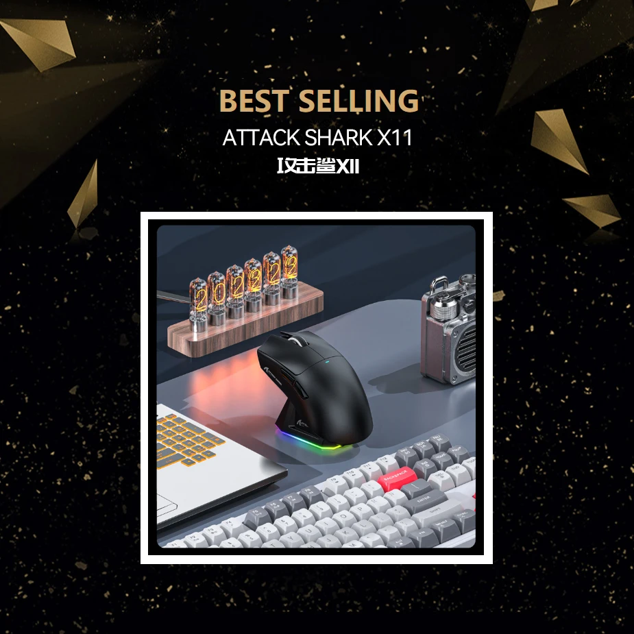 Cute! Attack Shark X11 PixArt PAW3311 Gaming Mouse,Tri-Mode Connection, Touch Magnetic Charging Base, Wireless Mouse
Cute! Attack Shark X11 PixArt PAW3311 Gaming Mouse,Tri-Mode Connection, Touch Magnetic Charging Base, Wireless Mouse