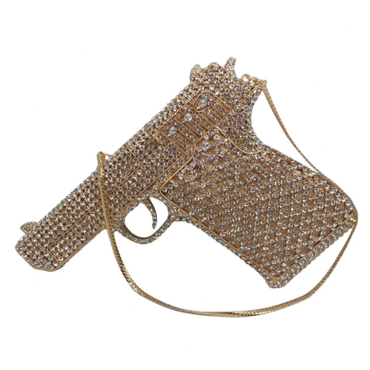 Pistol Gun Shape Drip Rhinestone Bridal Evening Bag Luxury Clutch Bag Purse for Party Prom Wedding Crystal Diamond Clutches Bags
Pistol Gun Shape Drip Rhinestone Bridal Evening Bag Luxury Clutch Bag Purse for Party Prom Wedding Crystal Diamond Clutches Bags