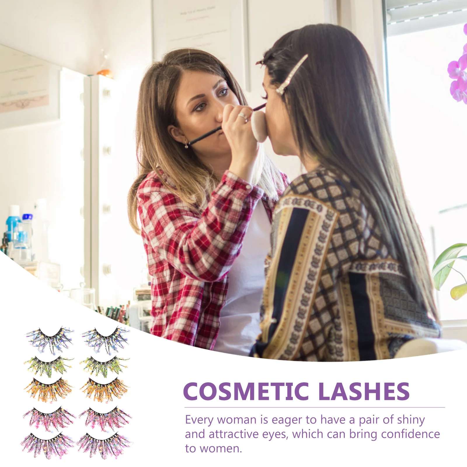 5Pairs Night Glow False Eyelashes Glitter Colored Fluorescent Lashes 3D Lightweight Lashes Party Makeup Halloween
5Pairs Night Glow False Eyelashes Glitter Colored Fluorescent Lashes 3D Lightweight Lashes Party Makeup Halloween