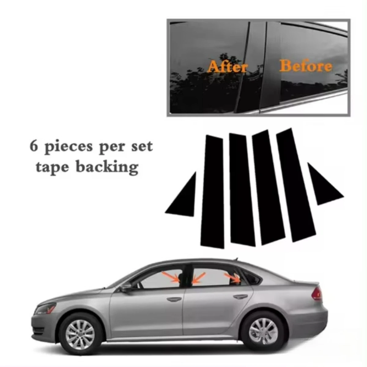 For Volkswagen Passat B7 2011-2018 Window Side Door Frame Pillar Bright Black Center Pillar Sticker Modification
For Volkswagen Passat B7 2011-2018 Window Side Door Frame Pillar Bright Black Center Pillar Sticker Modification