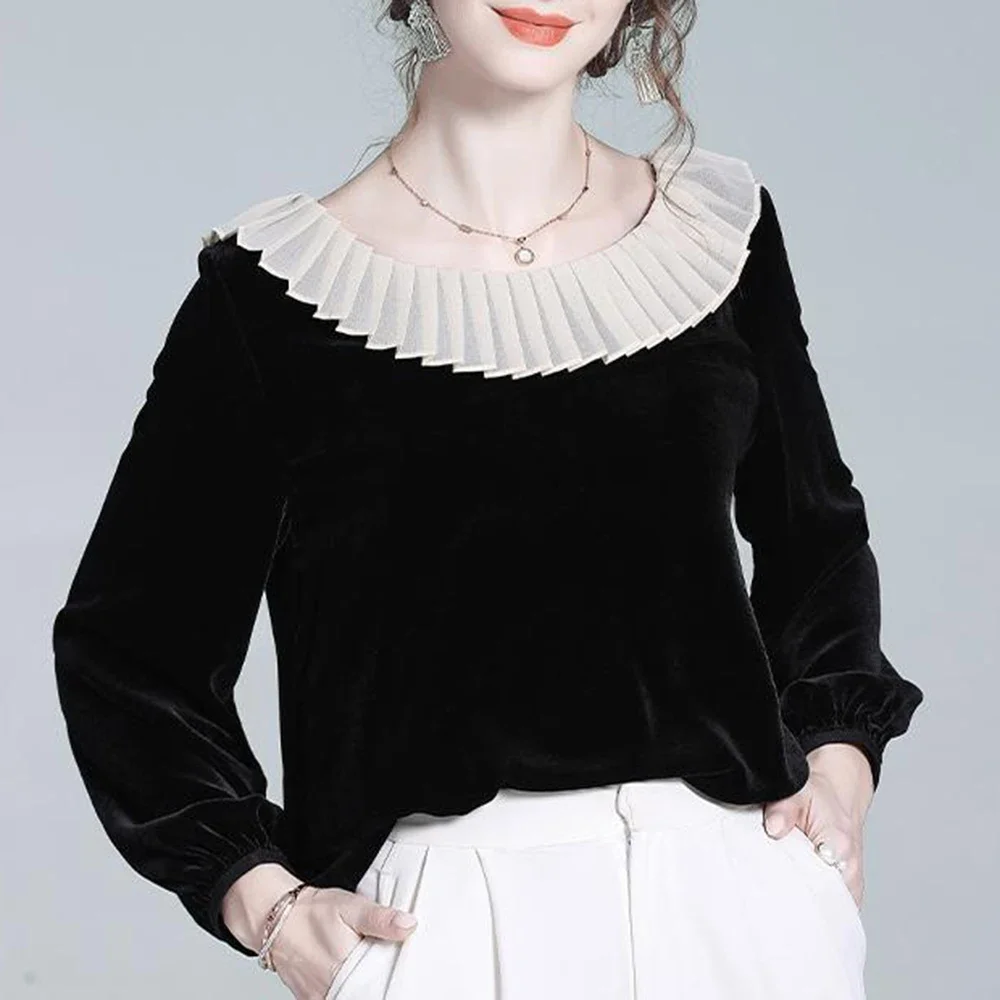 Autumn clothing 2025 new lotus leaf doll collar small fragrant French fashion shirt base shirt top for women tshirt
Autumn clothing 2025 new lotus leaf doll collar small fragrant French fashion shirt base shirt top for women tshirt