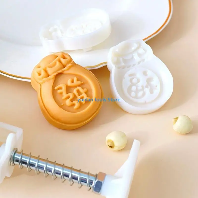 50LB 50g Plastic Material Mooncake Mold Blessing Bags Shaped Moon Cake Moulds for Mid-Autumn Festival DIY Baking Mooncake Use
50LB 50g Plastic Material Mooncake Mold Blessing Bags Shaped Moon Cake Moulds for Mid-Autumn Festival DIY Baking Mooncake Use