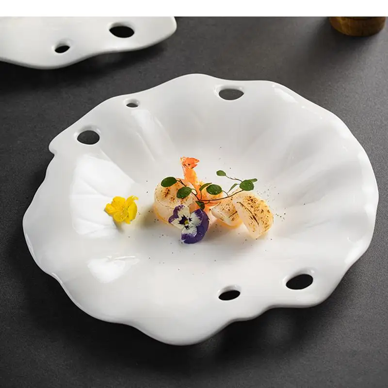 Ceramic Pasta Steak Plate Dinner Irregular Shape Tableware Sashimi Sushi Dishes Household Restaurant Pastry Desserts Tray
Ceramic Pasta Steak Plate Dinner Irregular Shape Tableware Sashimi Sushi Dishes Household Restaurant Pastry Desserts Tray