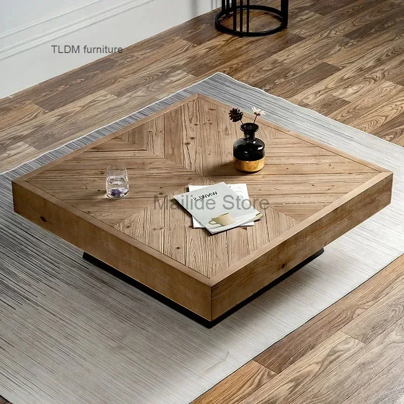 American Solid Wood Coffee Table for Living Room Home Side Table Designer Retro Iron Art Small Apartment Square Coffee Tables
American Solid Wood Coffee Table for Living Room Home Side Table Designer Retro Iron Art Small Apartment Square Coffee Tables