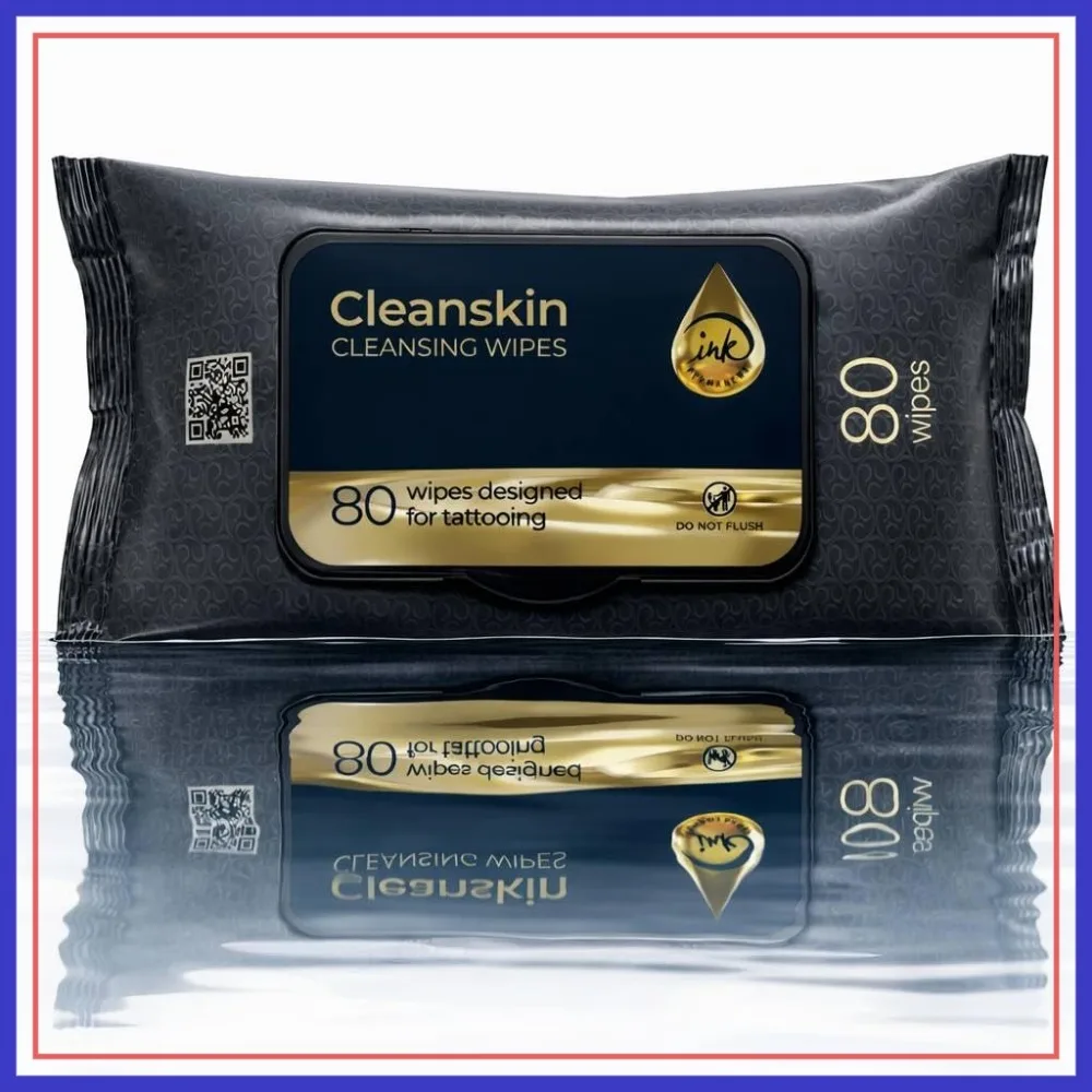 CleanSkin Cleansing Green Soap Tattoo Wipes All in One Solution for Tattooing and Aftercare
CleanSkin Cleansing Green Soap Tattoo Wipes All in One Solution for Tattooing and Aftercare