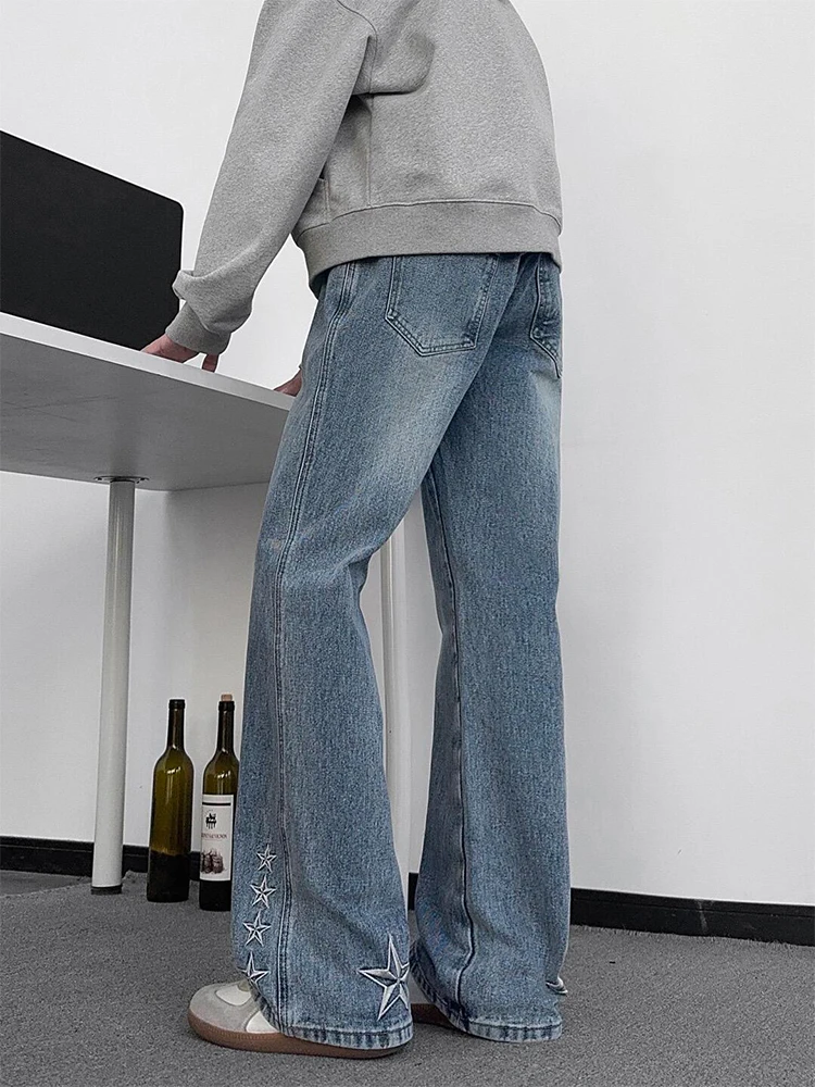 American High Street Star Embroidery Fleece Lined Men's Winter Jeans Trendy Brand Cool Street Style Flared Leggings
American High Street Star Embroidery Fleece Lined Men's Winter Jeans Trendy Brand Cool Street Style Flared Leggings