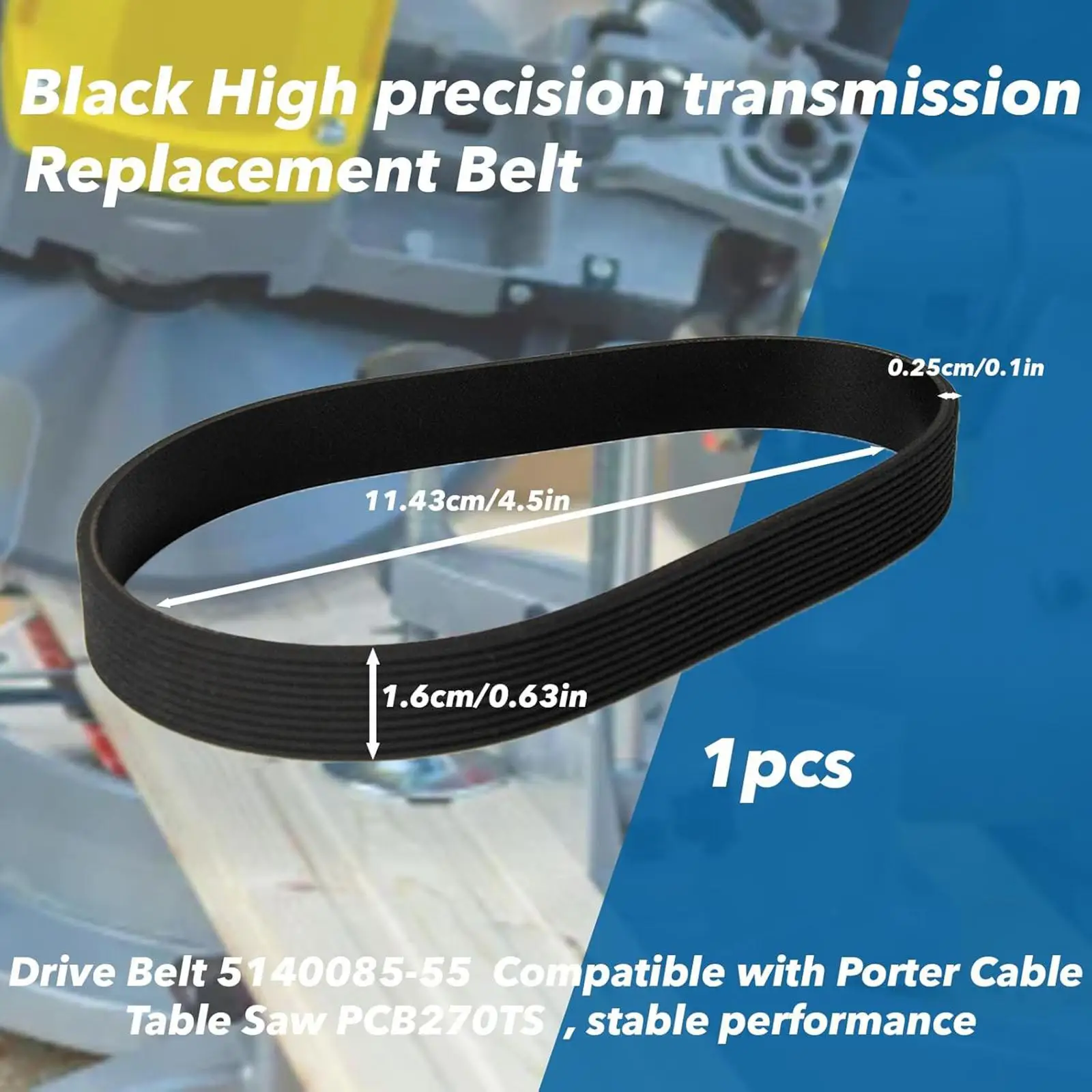 5140085-55 Drive Belt Replacement Sturdy Rubber Transmission for Table Saws Workshop Accessories
5140085-55 Drive Belt Replacement Sturdy Rubber Transmission for Table Saws Workshop Accessories