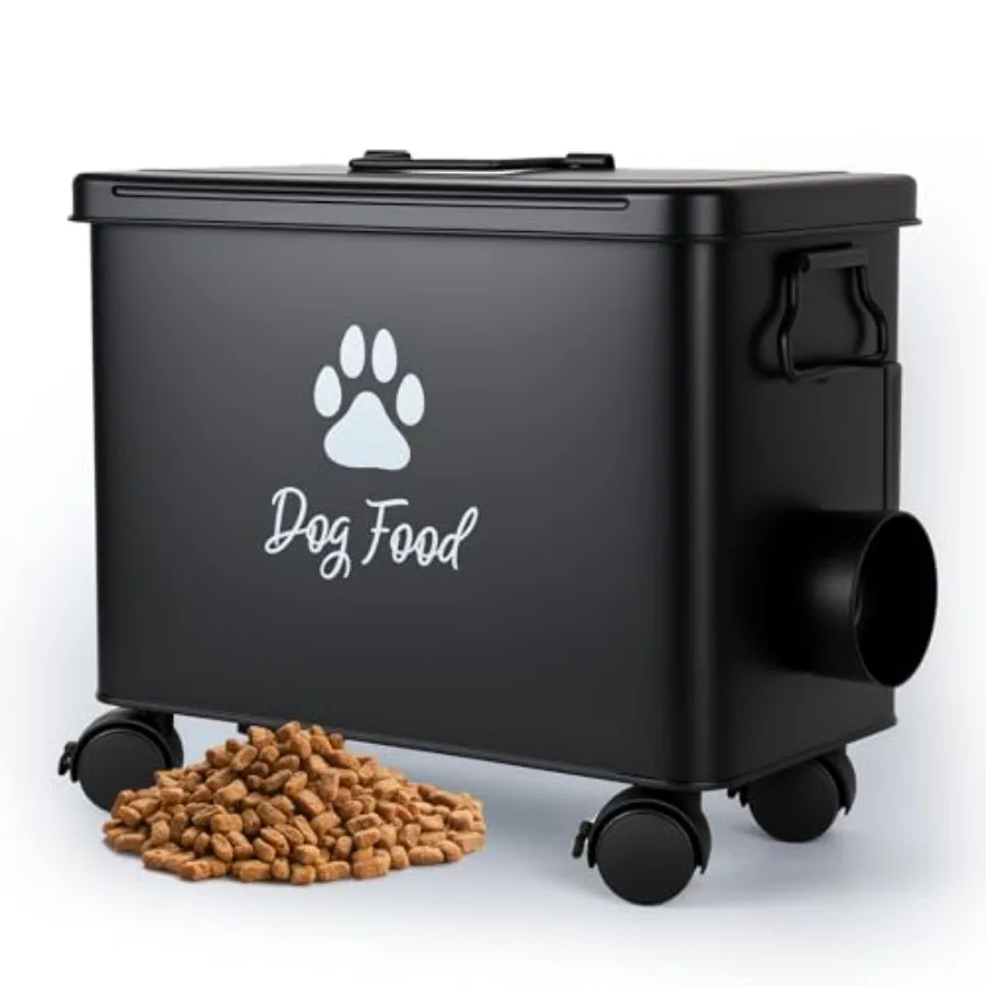 Dog Food Container 13lb Cute Airtight Pet Food Storage Containers with Metal Lid Scoop Black Metal Storage Bin for Dog/Cat with
Dog Food Container 13lb Cute Airtight Pet Food Storage Containers with Metal Lid Scoop Black Metal Storage Bin for Dog/Cat with