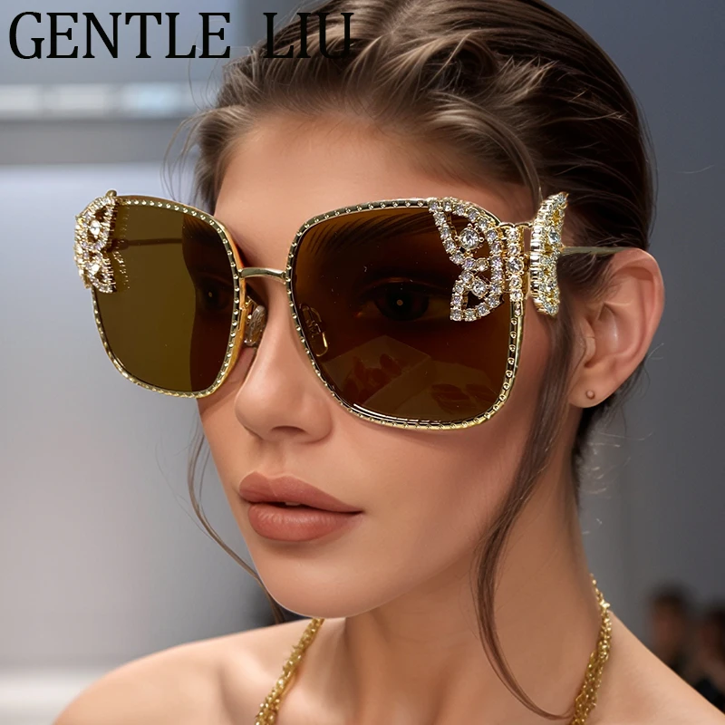 Trendy Rhinestones Square Butterfly Sunglasses Women 2025 Luxury Brand Oversized Metal Frame Eyewear Retro Sun Glasses For Lady
Trendy Rhinestones Square Butterfly Sunglasses Women 2025 Luxury Brand Oversized Metal Frame Eyewear Retro Sun Glasses For Lady