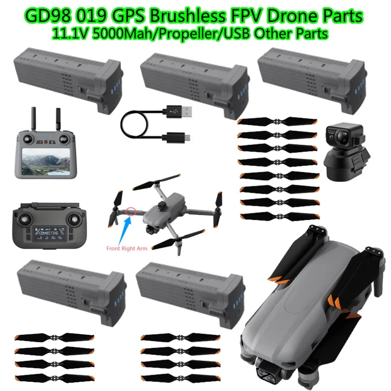 GD98 019 4K GPS с автоматическим возвратом RC Drone Quadopcter запасные части аксессуары 11,1 В 5000 мАч аккумулятор пропеллер/USB/рука/контроллер
GD98 019 4K GPS с автоматическим возвратом RC Drone Quadopcter запасные части аксессуары 11,1 В 5000 мАч аккумулятор пропеллер/USB/рука/контроллер