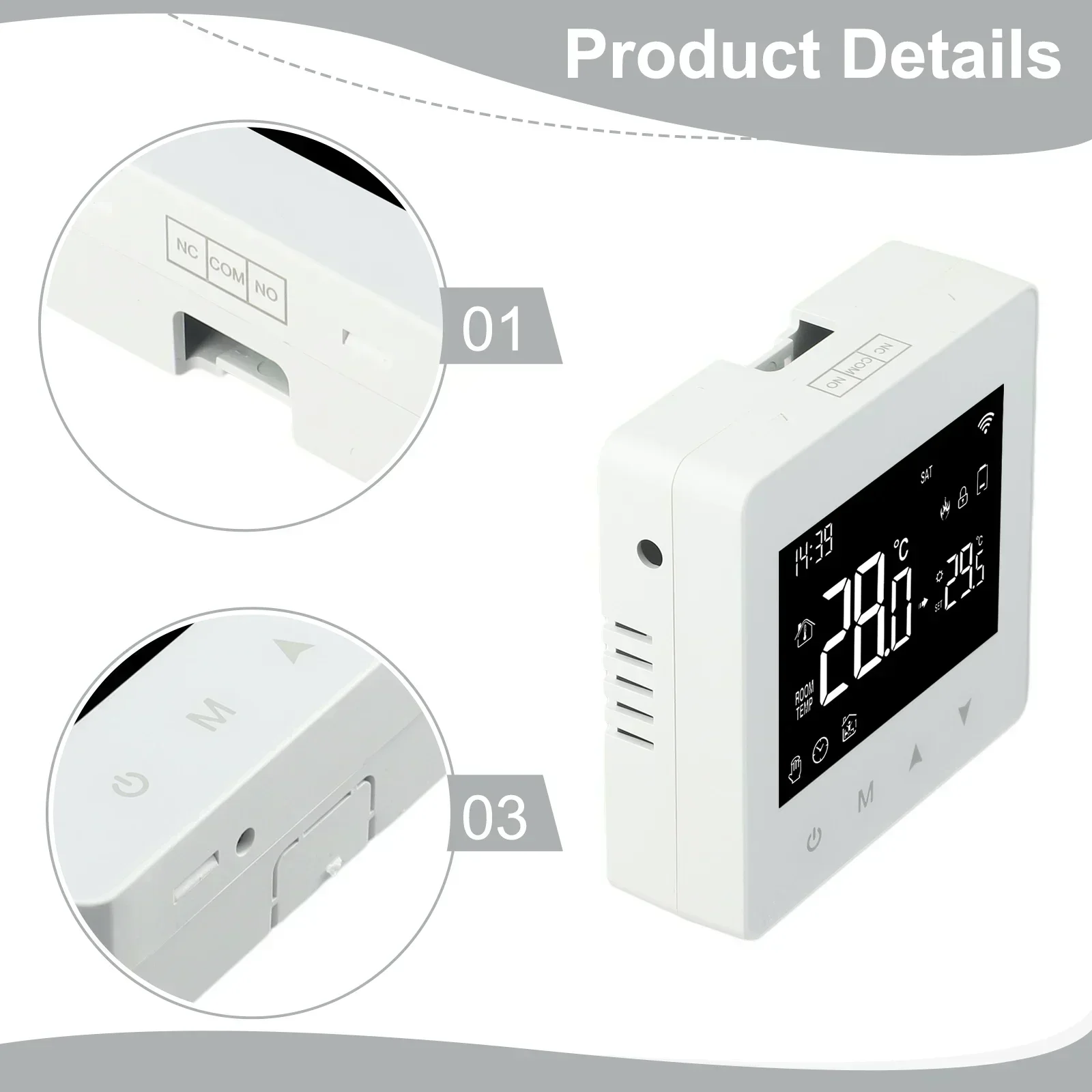 For For Tuya WiFi Thermostat Home Temperature Controller For Gas Boiler Thermostat Temperature Sensor Hose
For For Tuya WiFi Thermostat Home Temperature Controller For Gas Boiler Thermostat Temperature Sensor Hose
