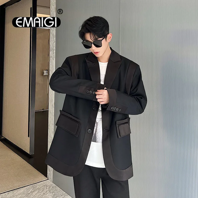 Men Streetwear Fashion Loose Casual Splice Trend Hip Hop Shoulder Pad Suit Coat Blazers Male Korean Vintage Blazers Jacket
Men Streetwear Fashion Loose Casual Splice Trend Hip Hop Shoulder Pad Suit Coat Blazers Male Korean Vintage Blazers Jacket