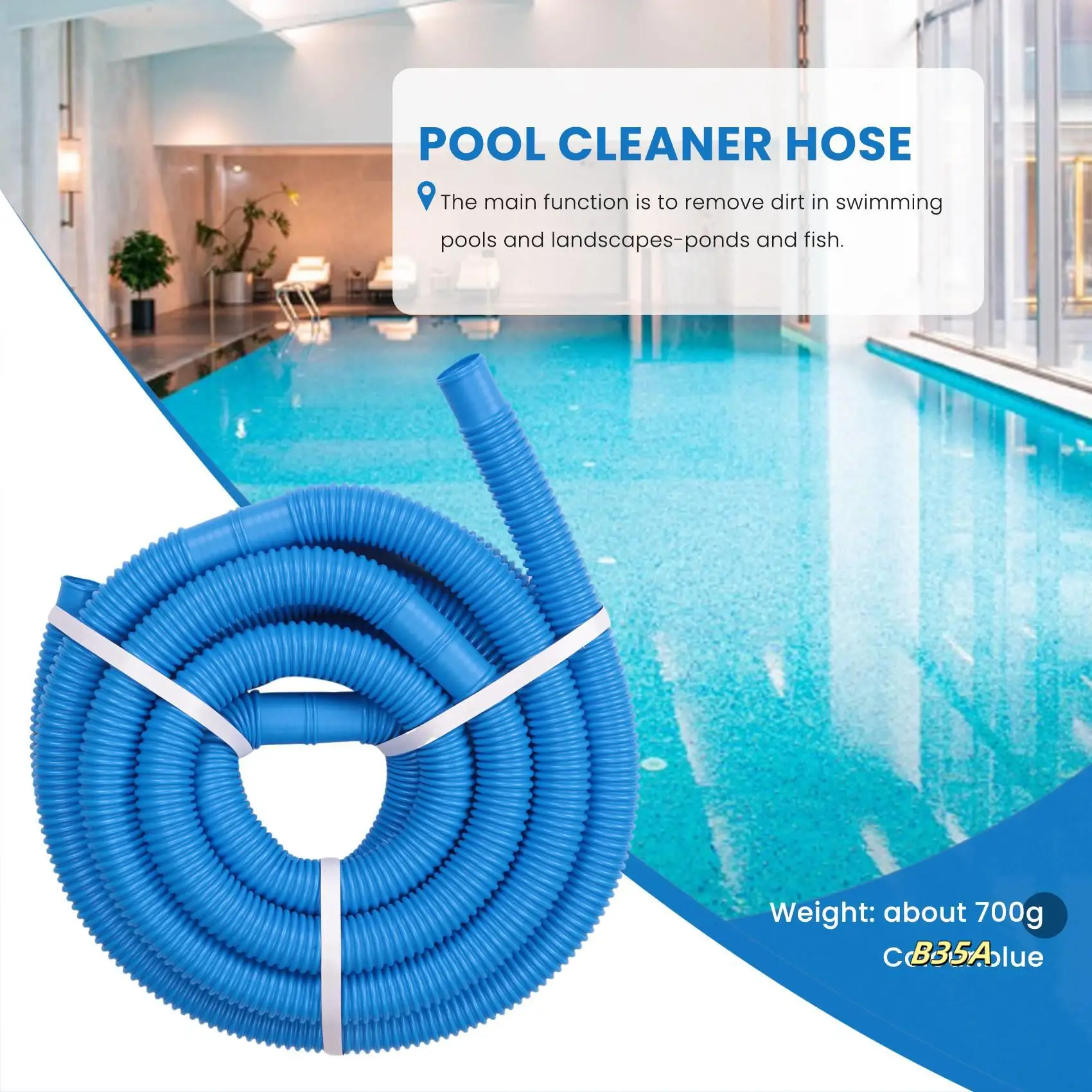 6.3M Swimming Pool Vacuum Cleaner Hose Suction Swimming Replacement Pipe Pool Cleaner Tool Swimming Pool Cleaning Hose
6.3M Swimming Pool Vacuum Cleaner Hose Suction Swimming Replacement Pipe Pool Cleaner Tool Swimming Pool Cleaning Hose