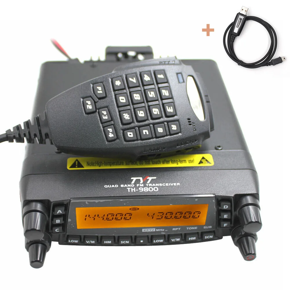 TYT TH-9800 TH9800 Car Radio Quad Band FM Transceiver Automotive Mobile Radio Station Repeater with Programming Cable
TYT TH-9800 TH9800 Car Radio Quad Band FM Transceiver Automotive Mobile Radio Station Repeater with Programming Cable