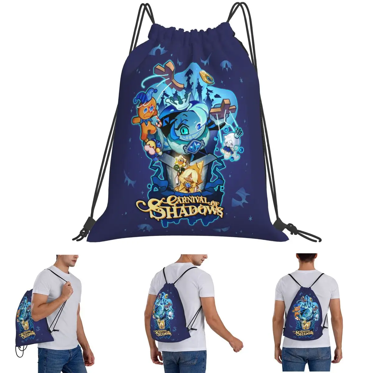 Shadow Milk Cookie Run Kingdom Backpacks Multi-function Drawstring Bags Sports Bag Book Bags for Man Woman School
Shadow Milk Cookie Run Kingdom Backpacks Multi-function Drawstring Bags Sports Bag Book Bags for Man Woman School
