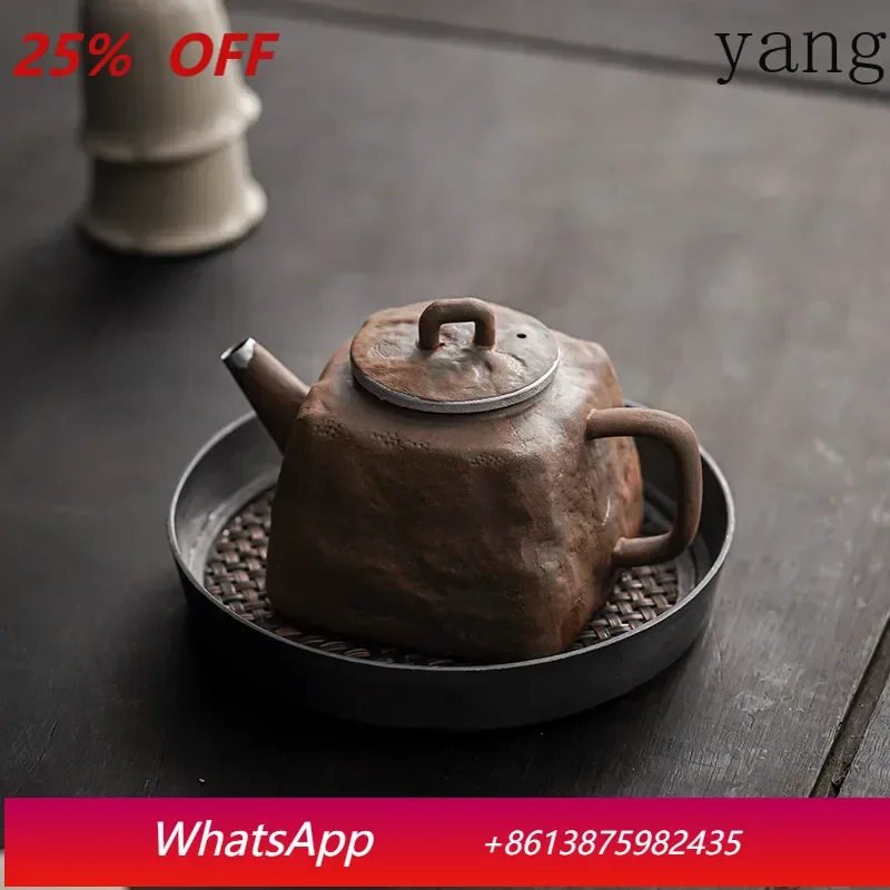 Old Rock Clay Hand Made Teapot Kung Fu Tea Set Retro Coarse Pottery Teapot Chinese Style Zen Tea Infuser Single Pot
Old Rock Clay Hand Made Teapot Kung Fu Tea Set Retro Coarse Pottery Teapot Chinese Style Zen Tea Infuser Single Pot