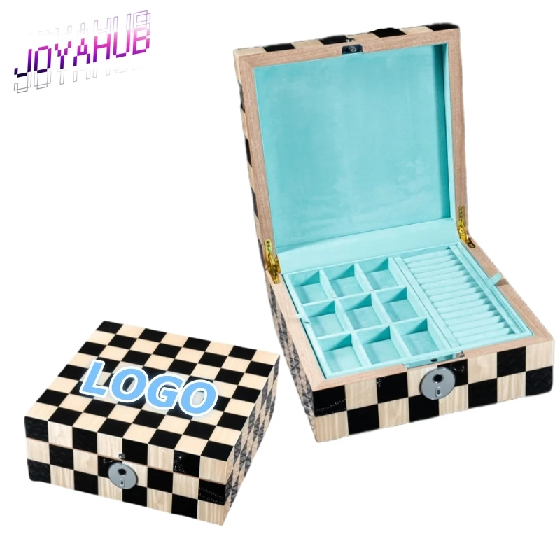 Customizable LOGO Retro Portable Solid Wood Luxury Fashion Checkerboard Jewelry Box Jewelry Storage Multi Grid Display Case OEM
Customizable LOGO Retro Portable Solid Wood Luxury Fashion Checkerboard Jewelry Box Jewelry Storage Multi Grid Display Case OEM