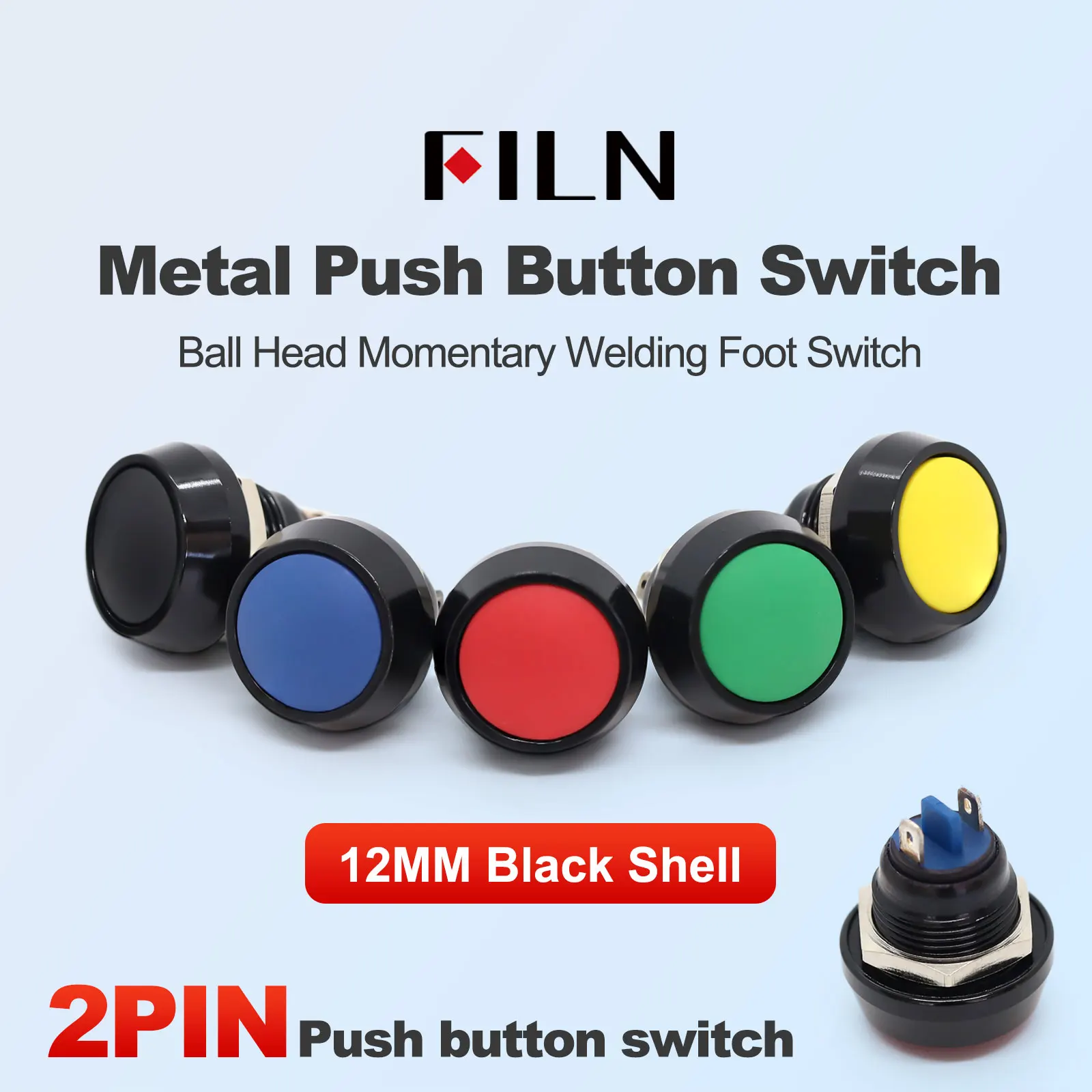 FILN 5-Unit 20-Unit 50-Unit 12mm Momentary Mini Round Push Button Switch Panel Mount Multiple Colors Arduino/Industrial Control
FILN 5-Unit 20-Unit 50-Unit 12mm Momentary Mini Round Push Button Switch Panel Mount Multiple Colors Arduino/Industrial Control