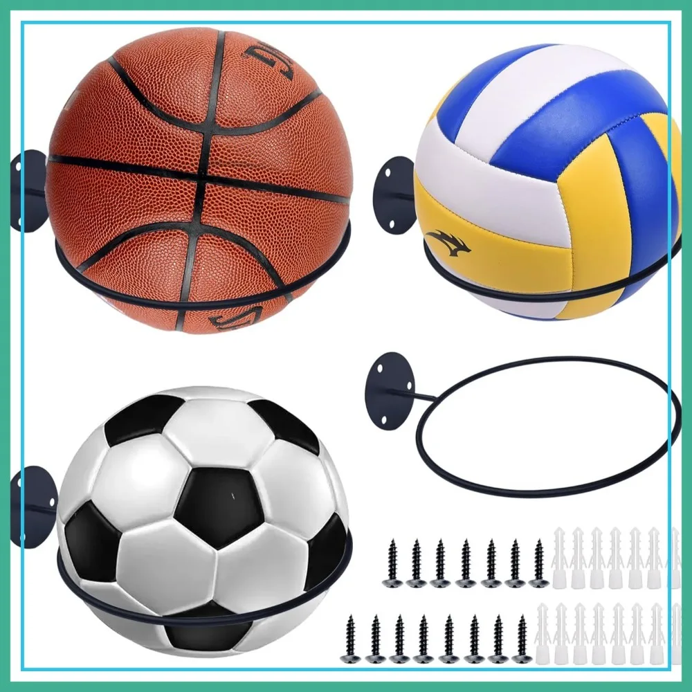 4Pcs Metal Ball Wall Mount Storage Rack for Basketball, Soccer, Volleyball, Football - Black
4Pcs Metal Ball Wall Mount Storage Rack for Basketball, Soccer, Volleyball, Football - Black