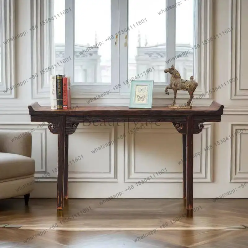 Chinese retro wood grain tableTiaoji porch incense ribute table
Chinese retro wood grain tableTiaoji porch incense ribute table