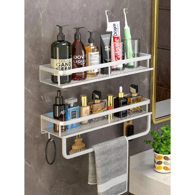 Non-punching bathroom shelf, toilet wall-mounted, space aluminum bath storage shelf, toilet wall
Non-punching bathroom shelf, toilet wall-mounted, space aluminum bath storage shelf, toilet wall