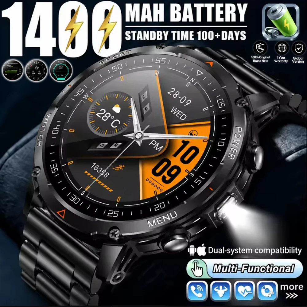 New Durable 1400mAh Battery T-rex3 Men Smartwatch 1.53"HD Screen Fitness Tracker Blood Oxygen LED Flashlight Android iOS 2026New
New Durable 1400mAh Battery T-rex3 Men Smartwatch 1.53"HD Screen Fitness Tracker Blood Oxygen LED Flashlight Android iOS 2026New