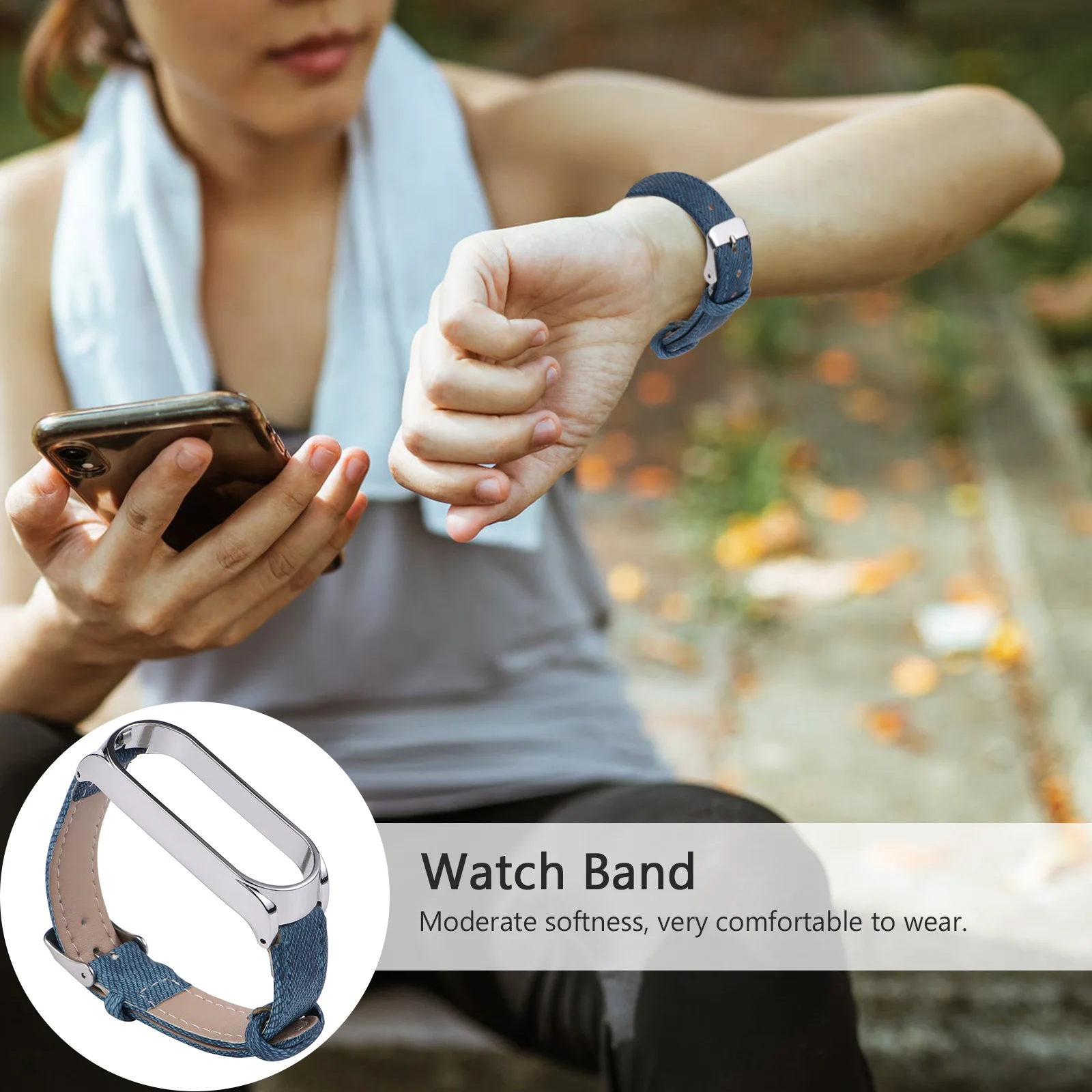 Blue Denim Watch Strap for Women Stylish Wristb Compatible 5 Smart Watches Replaceable Bracelet Adjustable Size High
Blue Denim Watch Strap for Women Stylish Wristb Compatible 5 Smart Watches Replaceable Bracelet Adjustable Size High