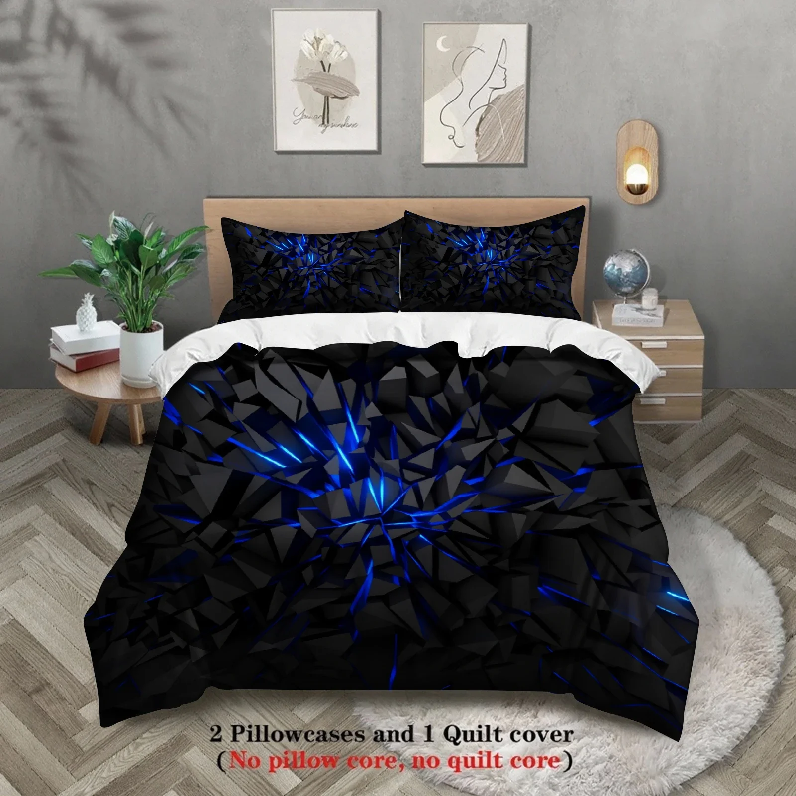3Pcs Breathable Geometric Pattern Duvet Cover Set All Season Machine Washable Bedding Set Modern Style Bedroom Decor
3Pcs Breathable Geometric Pattern Duvet Cover Set All Season Machine Washable Bedding Set Modern Style Bedroom Decor