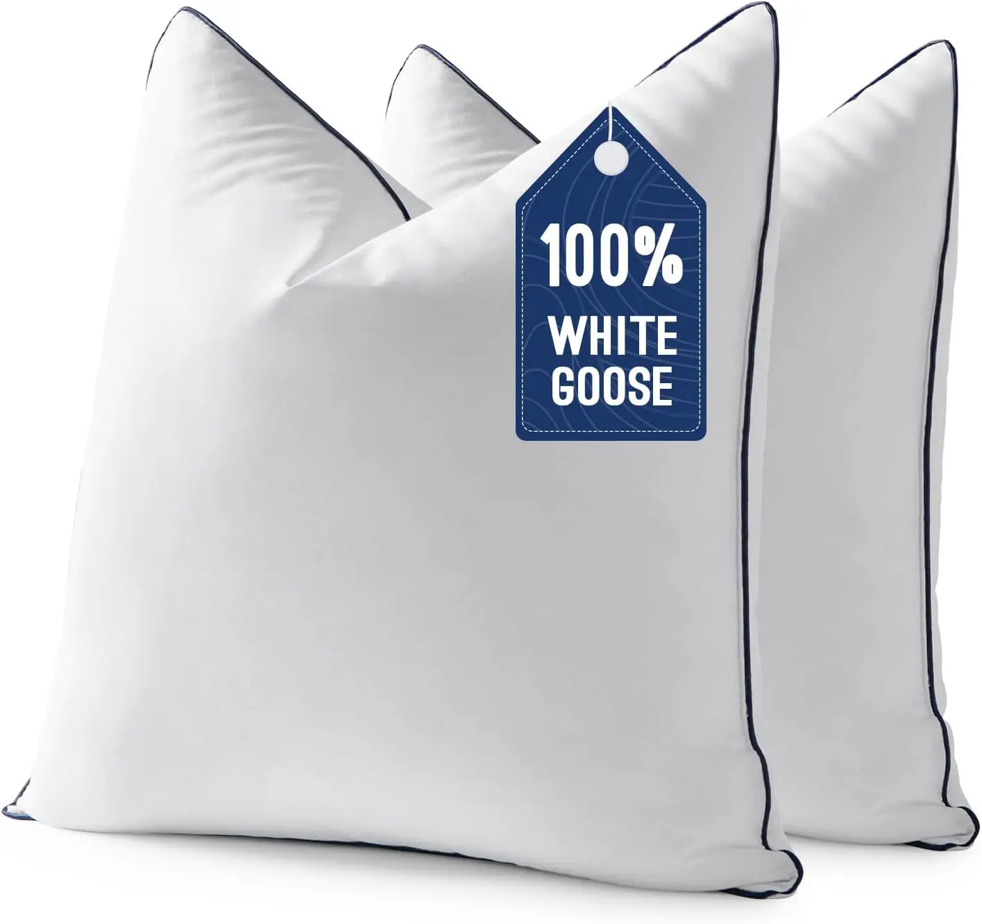 Goose Feather Down Pillow Insert Set of 2 24x24 with 100% Cotton Cover, Soft Decorative Pillow for Sofa Bed Couch Living Room
Goose Feather Down Pillow Insert Set of 2 24x24 with 100% Cotton Cover, Soft Decorative Pillow for Sofa Bed Couch Living Room