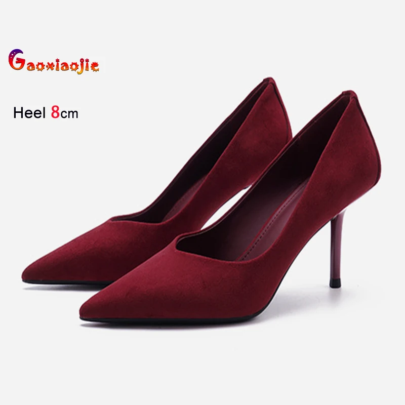 Классические замшевые женские туфли-лодочки на шпильке 5 см, 8 см, элегантная женская обувь на каждый день, осенние женские туфли на высоком каблуке, размер 40
Классические замшевые женские туфли-лодочки на шпильке 5 см, 8 см, элегантная женская обувь на каждый день, осенние женские туфли на высоком каблуке, размер 40
