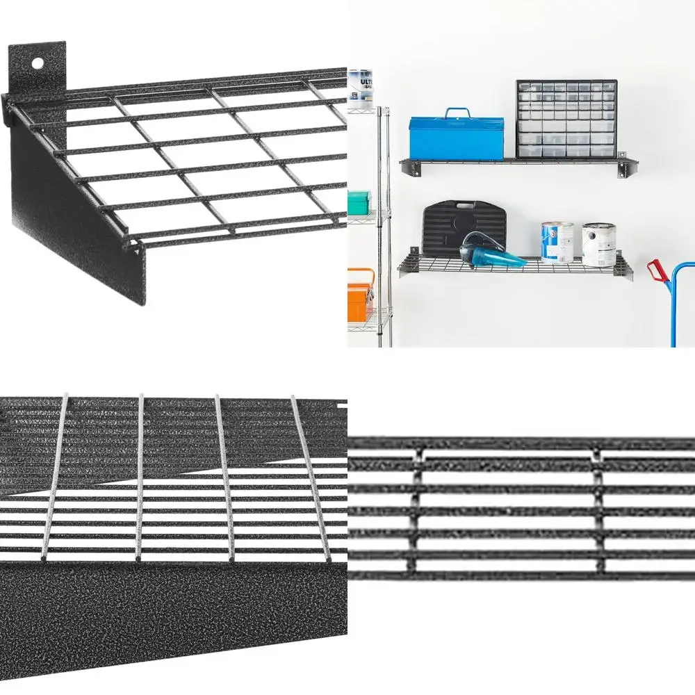 Настенные стальные полки для гаража, 2 шт., усиленные, 45x15 дюймов, грузоподъемность 90 кг, отделка под кованый металл, низкопрофильные кронштейны
Настенные стальные полки для гаража, 2 шт., усиленные, 45x15 дюймов, грузоподъемность 90 кг, отделка под кованый металл, низкопрофильные кронштейны