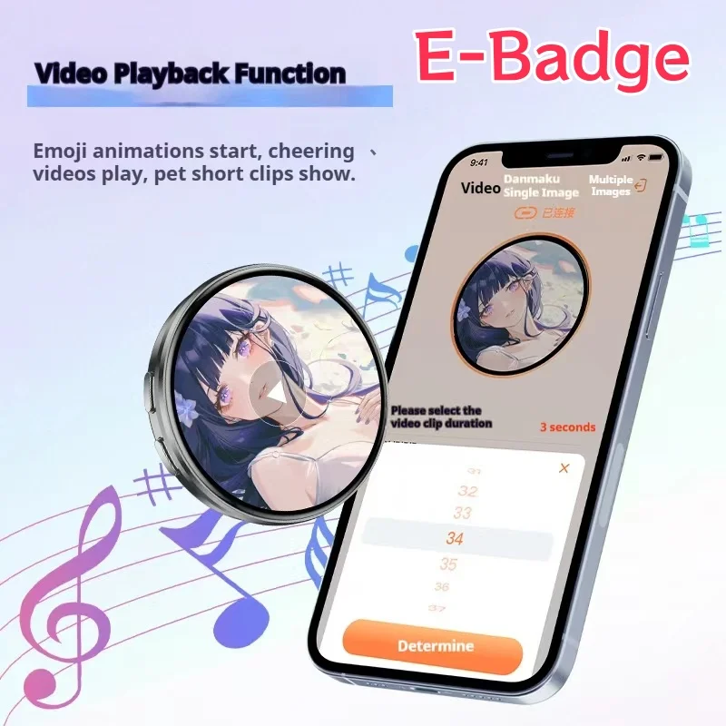 Dynamic E-Badge HD Touchscreen Digital Photo Display Brooch Electronic Badge Anime Pins for Fans Birthday Gift Boys Girls
Dynamic E-Badge HD Touchscreen Digital Photo Display Brooch Electronic Badge Anime Pins for Fans Birthday Gift Boys Girls