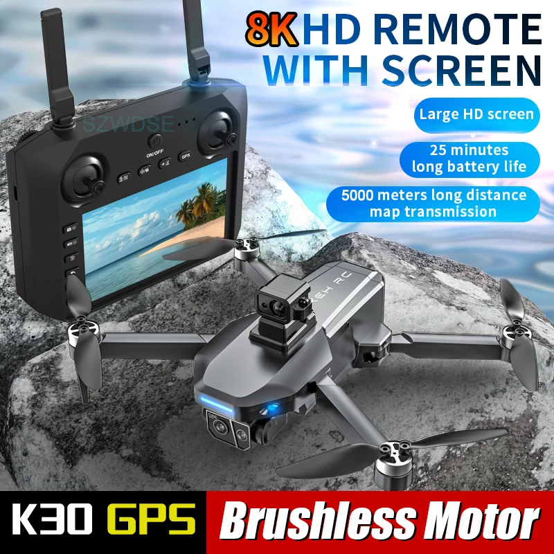 Новый дрон для предотвращения препятствий K30, складной 8K HD, двойная камера, аэрофотосъемка, квадрокоптер, бесщеточный GPS, радиоуправляемый самолет, подарочная игрушка
Новый дрон для предотвращения препятствий K30, складной 8K HD, двойная камера, аэрофотосъемка, квадрокоптер, бесщеточный GPS, радиоуправляемый самолет, подарочная игрушка