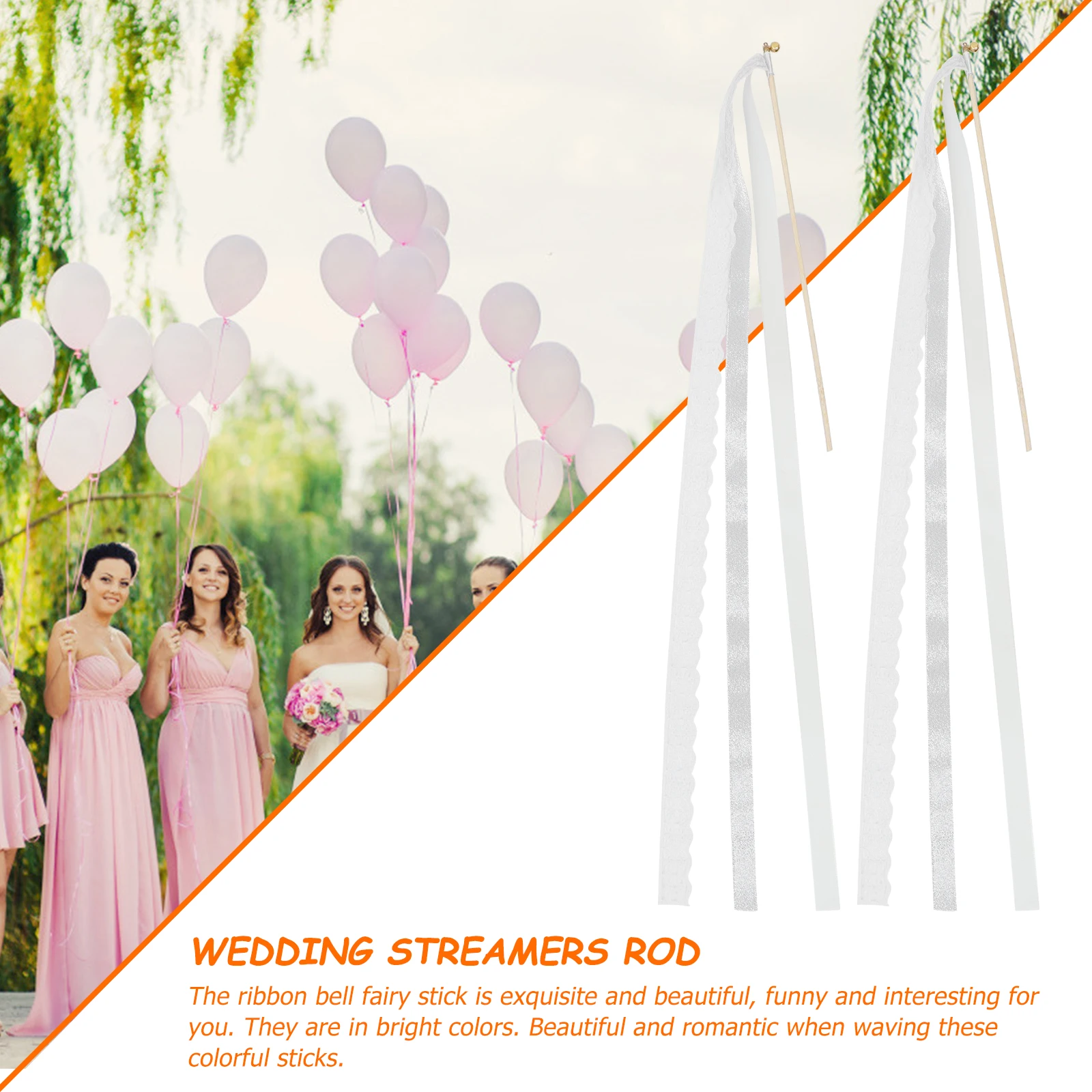 5pcs Fairy Wand Ribbon Bell Sticks Colorful Streamer Decor Trim Party Favor Wedding Banquet Baby Shower Birthday Gifts
5pcs Fairy Wand Ribbon Bell Sticks Colorful Streamer Decor Trim Party Favor Wedding Banquet Baby Shower Birthday Gifts