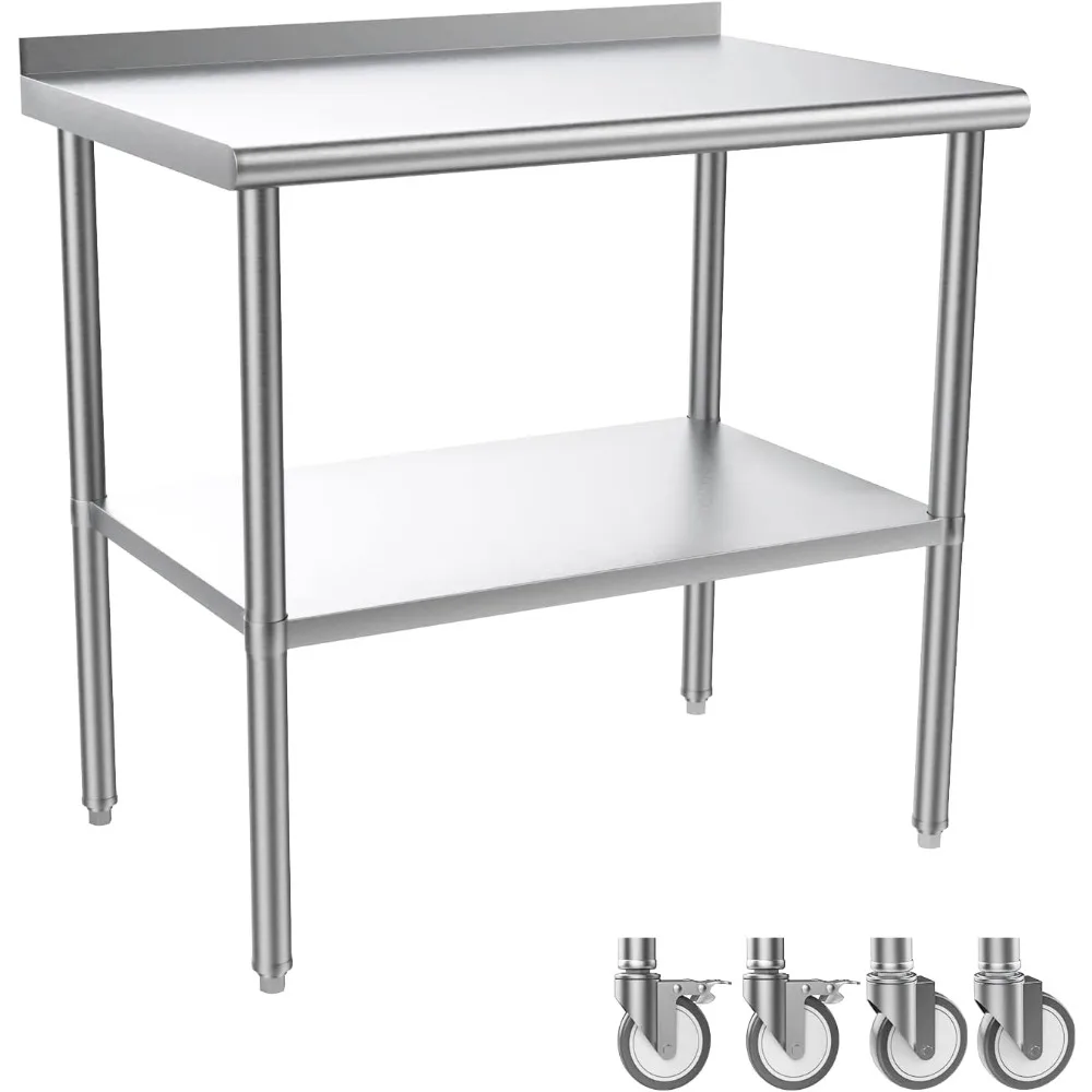 36' x 24'' Stainless Steel Table for Prep & Work,Commercial Worktables & Workstations, NSF Heavy Duty Metal Table with Wheels &
36' x 24'' Stainless Steel Table for Prep & Work,Commercial Worktables & Workstations, NSF Heavy Duty Metal Table with Wheels &