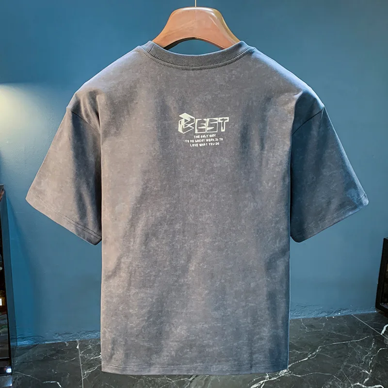 Men's T-shirt summer 2025 fashion printed loose large shoulder short sleeve top street trendy clothes
Men's T-shirt summer 2025 fashion printed loose large shoulder short sleeve top street trendy clothes