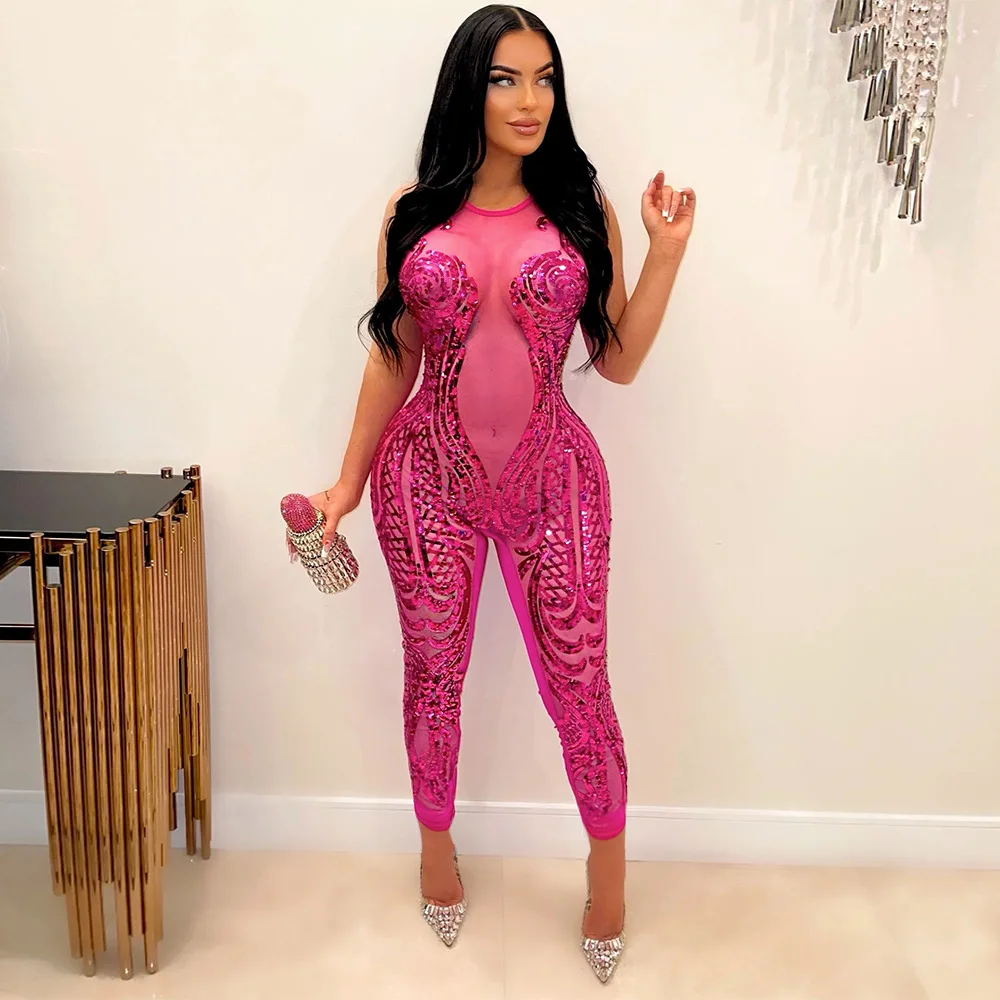 Crystal Women 2023 Autumn Jumpsuits Outfits Female Clothes Sequin Elegant Bodysuits Overalls Party Nightclub Jumpsuit
Crystal Women 2023 Autumn Jumpsuits Outfits Female Clothes Sequin Elegant Bodysuits Overalls Party Nightclub Jumpsuit