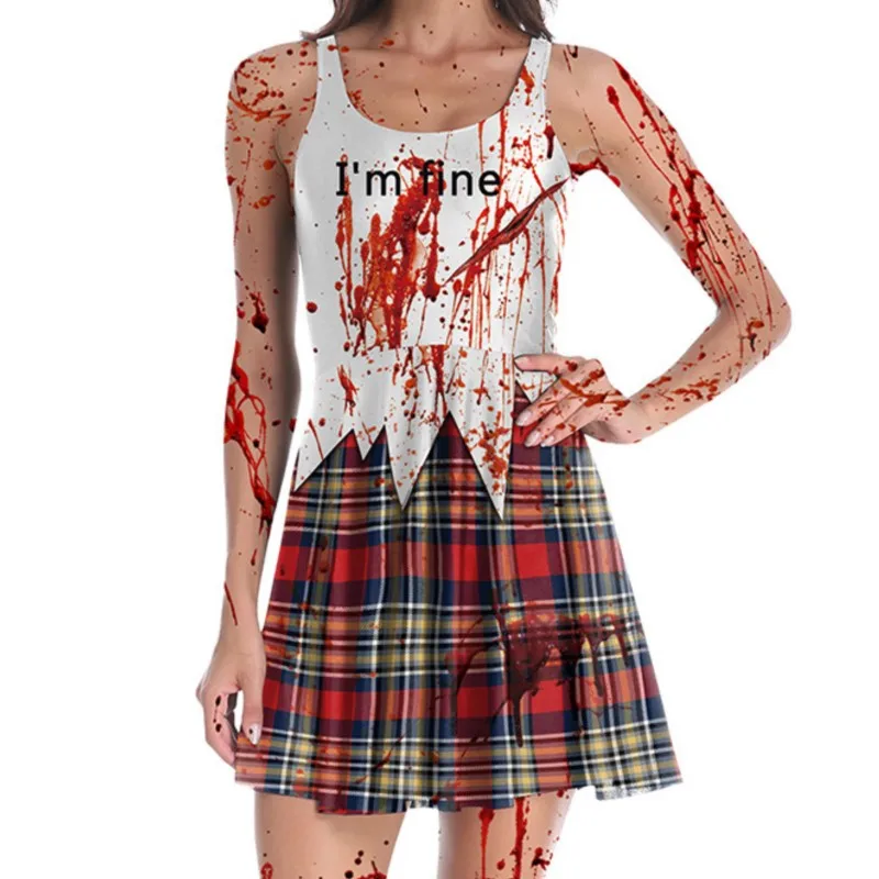 Halloween Ladies Casual Skirt Gradient Pumpkin Ghost Funny Print Sleeveless Vest Slim High Waist Mini Dress Purim Cosplay Skirt
Halloween Ladies Casual Skirt Gradient Pumpkin Ghost Funny Print Sleeveless Vest Slim High Waist Mini Dress Purim Cosplay Skirt